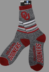 FBF FBF OU Oklahoma Sooners Marbled Sock (M 10-13)