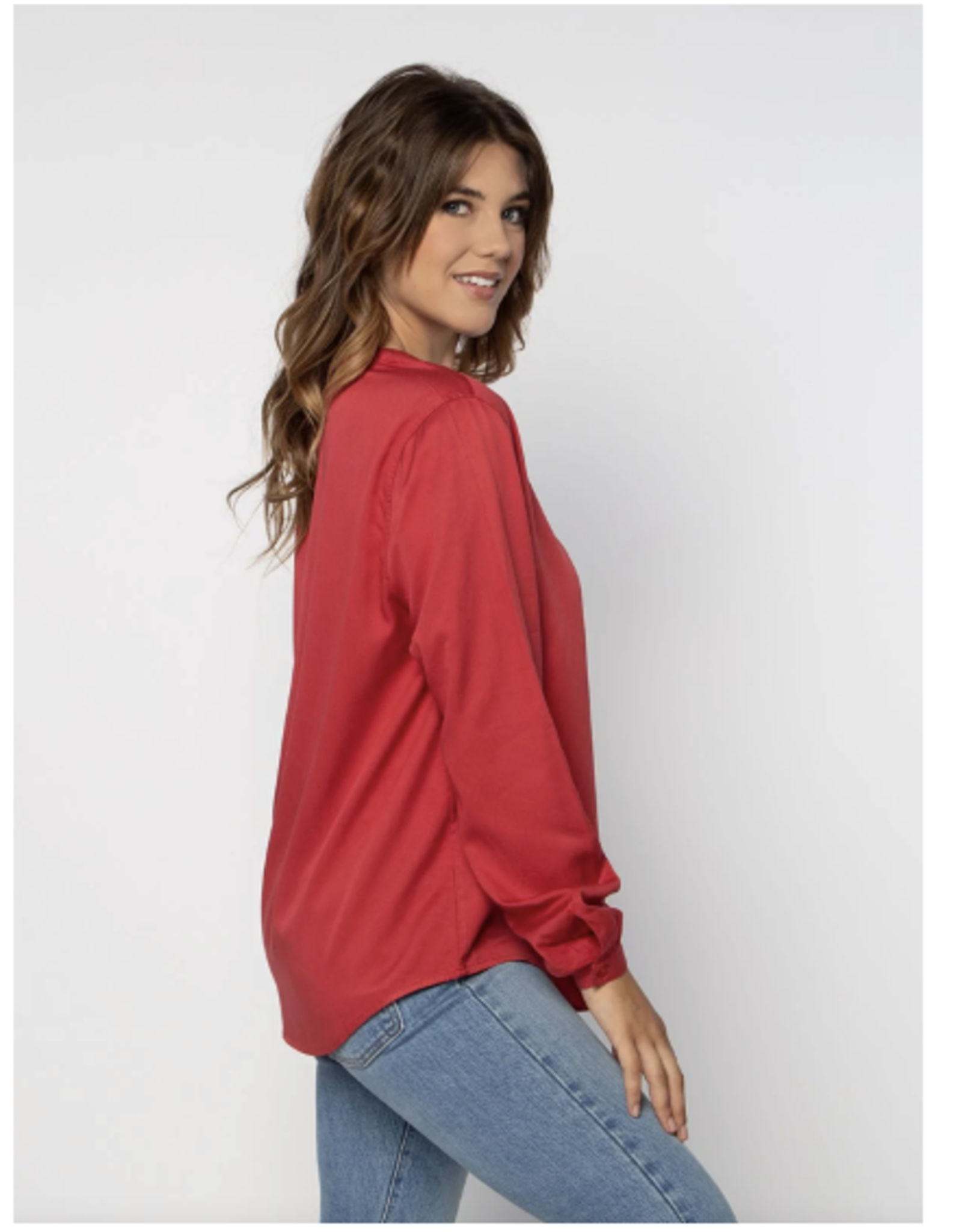 UGApparel Women's UG Apparel Crimson OU Split Neck Tunic