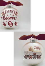Valiant Gifts Oklahoma Mascot Glass Ball Ornament
