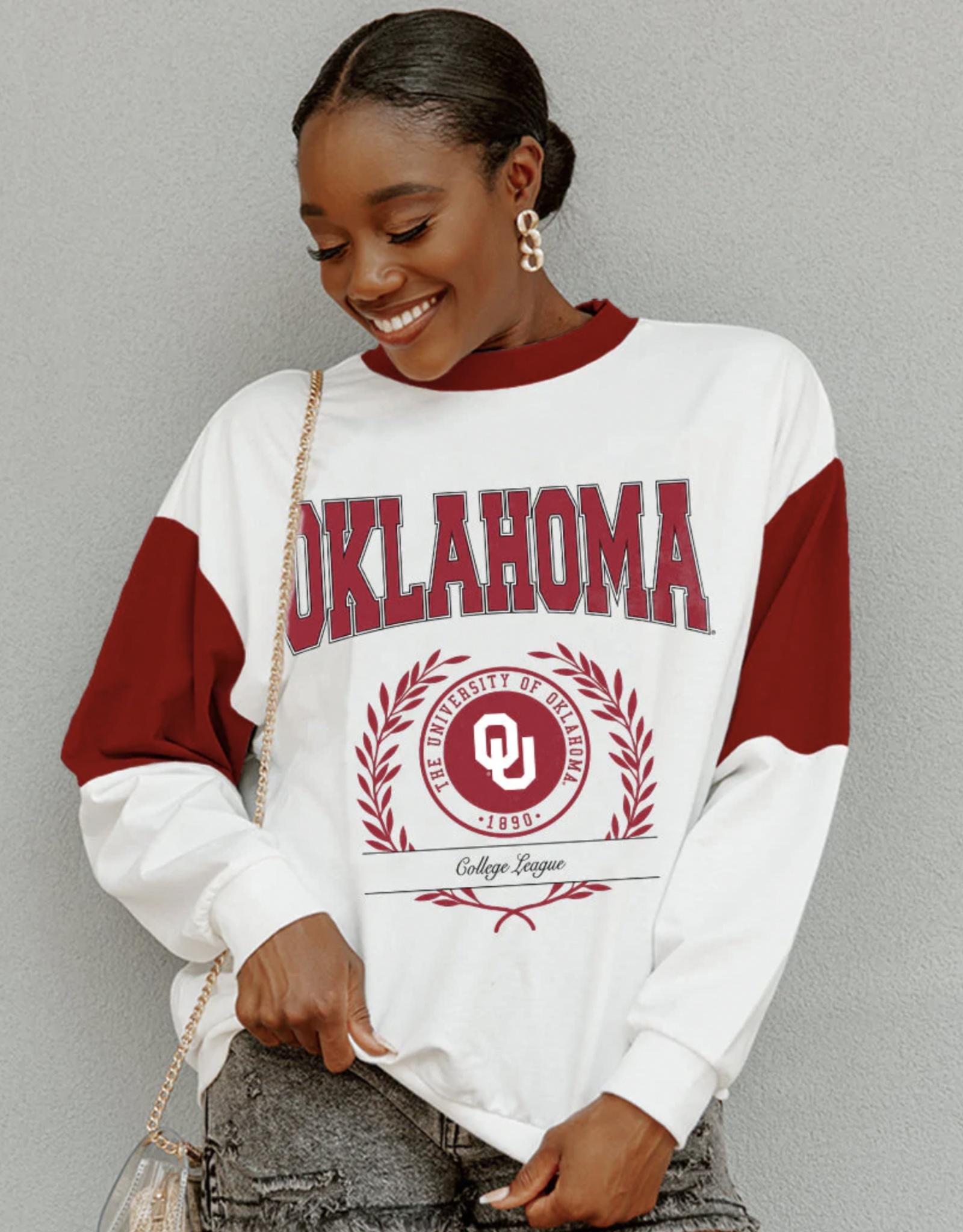 Gameday Couture Womens Oklahoma It's A Vibe  Pullover