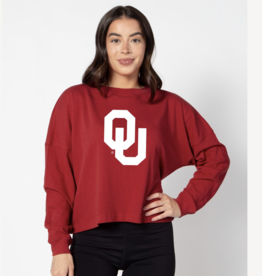 Chicka-d Women's OU  LS Boxy Tee