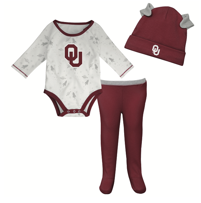 Infant OU Jersey Stripe Game Romper - Balfour of Norman