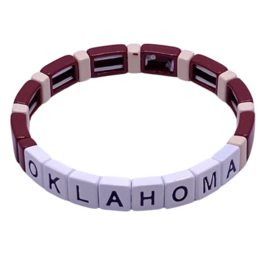 College Stacks Oklahoma Stack Bracelet