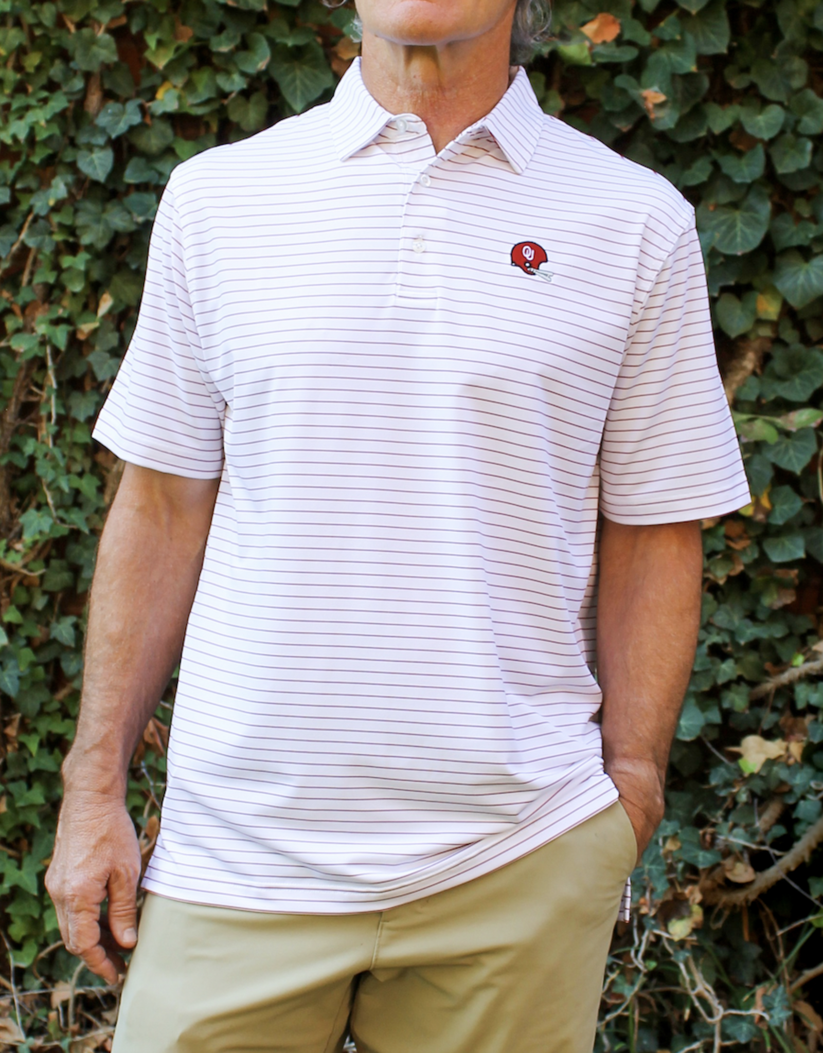 Red & West Men's OU Helmet 1966 Polo