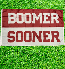 Sewing Concepts BOOMER SOONER Split Color 3'x5' Flag w/ Grommets (P)