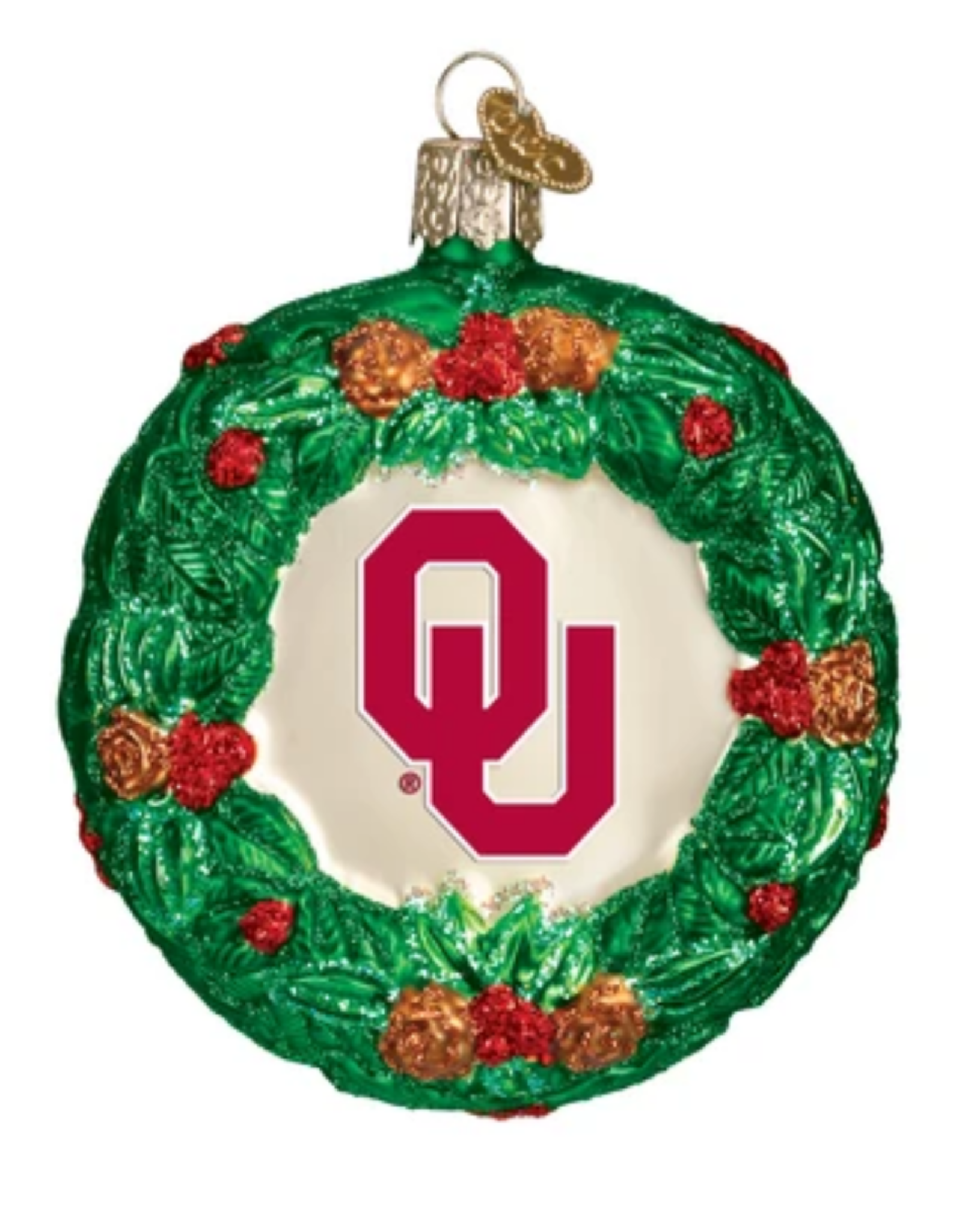 Old World Christmas OU Wreath Ornament