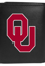 Siskiyou Oklahoma Sooner Black Tri-fold Large Logo Wallet