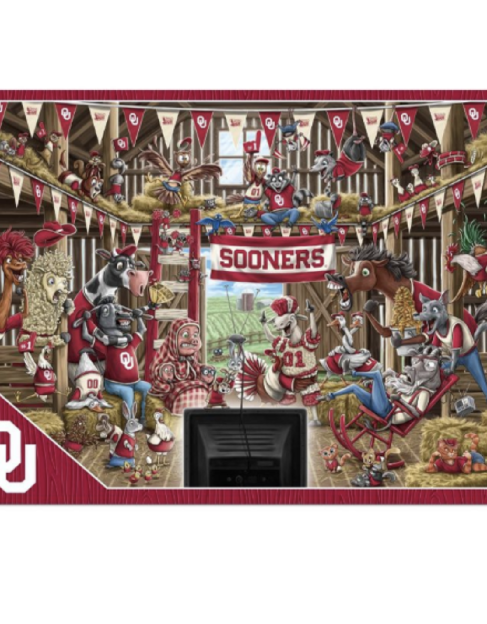 You The Fan Oklahoma Sooners Barnyard Fans 24"x18" 500 Piece Puzzle
