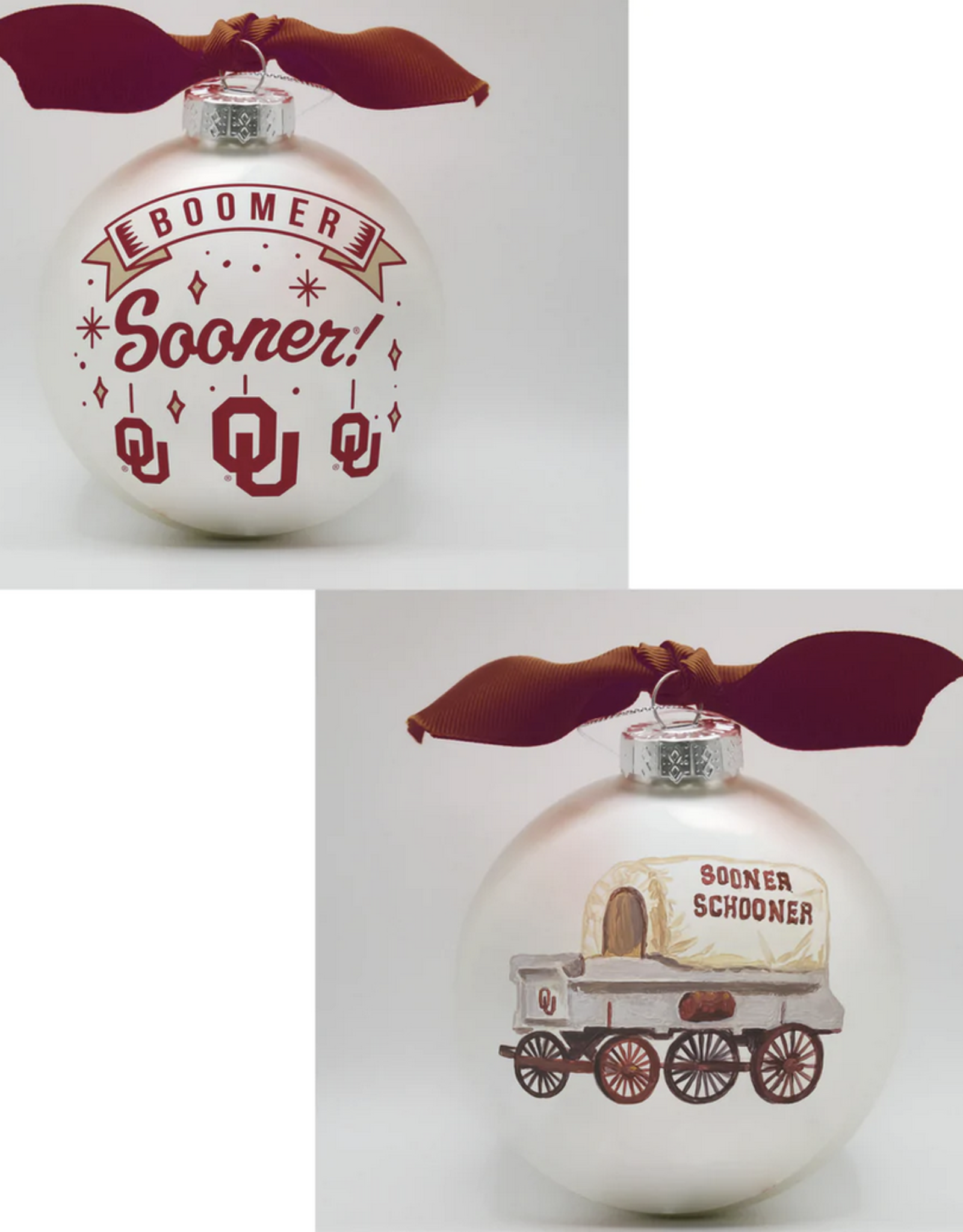 Valiant Gifts Oklahoma Mascot Glass Ball Ornament