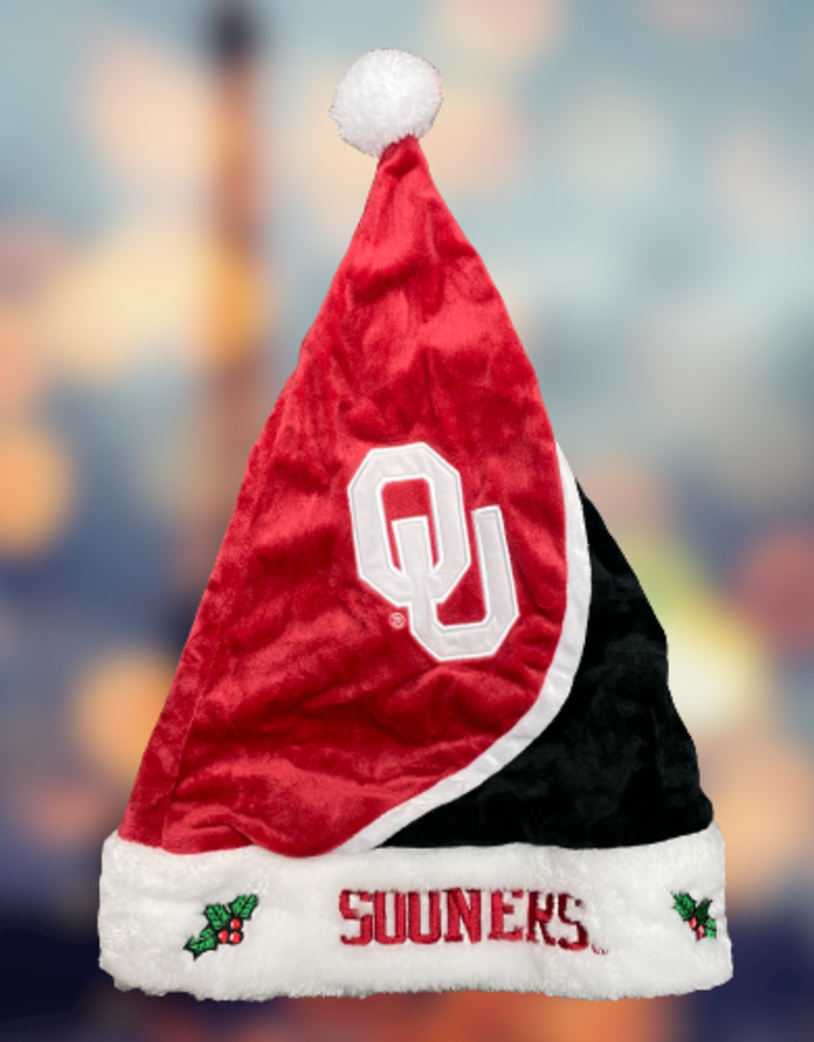 Forever Collectibles 17" Tall OU Color Block Santa Hat