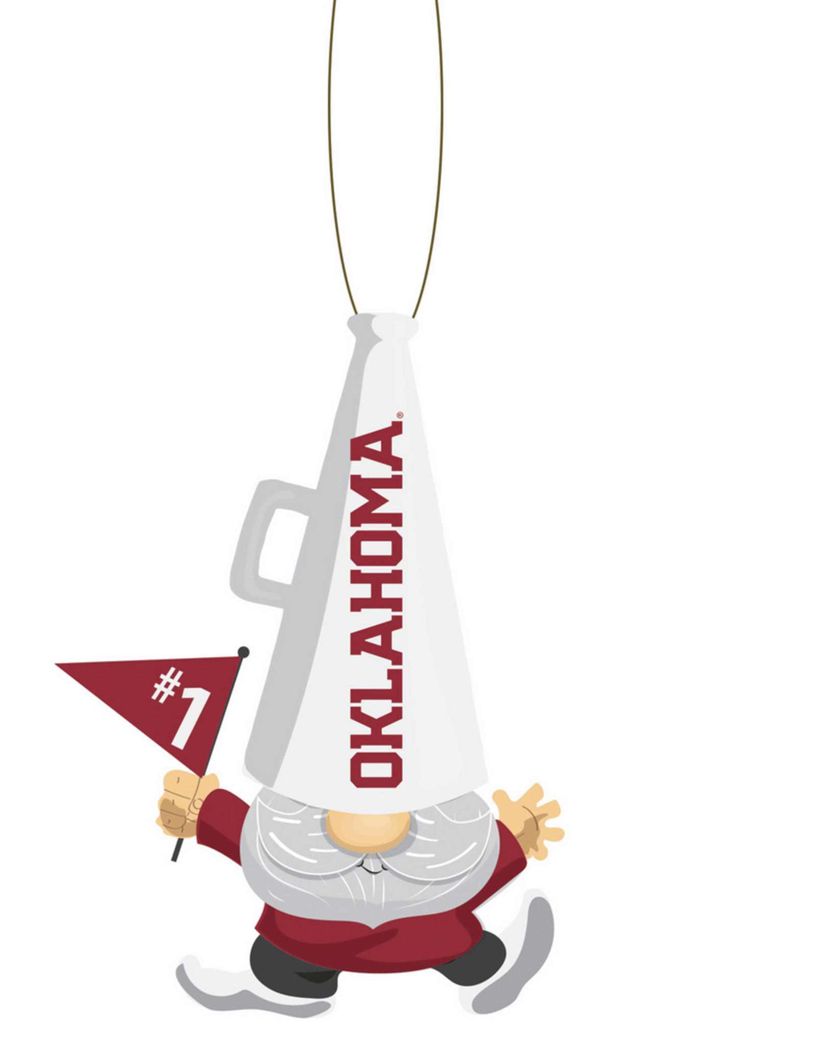 Evergreen OU Megaphone Head Gnome Ornament