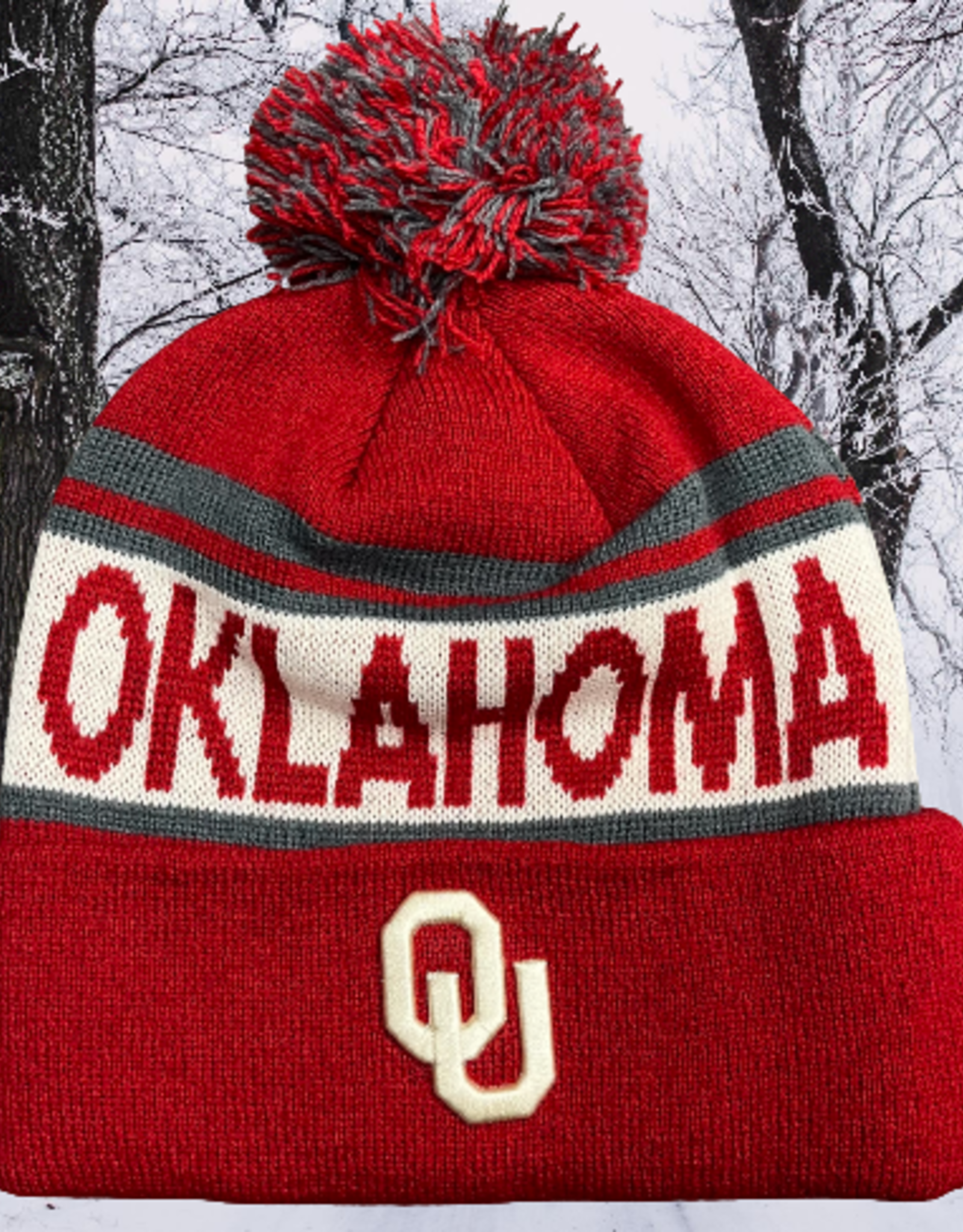 Top of the World TOW OU Oklahoma Three Tone Knit Cap