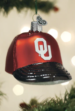 Old World Christmas Glass OU Baseball Cap Ornament