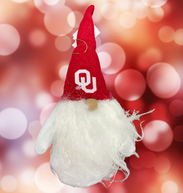 Santa's Workshop Oklahoma Crimson Hat Gnome Ornament