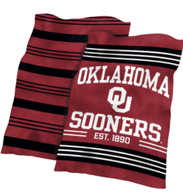 Logo Logo Brands Oklahoma Color Block 60"x70" Plush Blanket