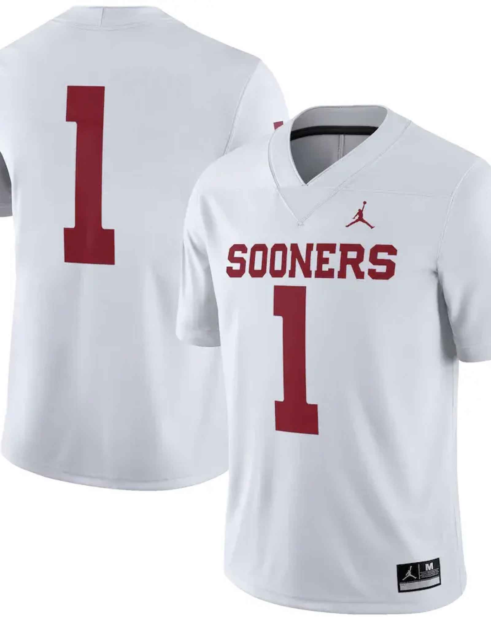 Jordan Youth Jordan Brand White #1 Sooners Football Jersey