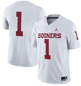 Jordan Youth Jordan Brand White #1 Sooners Football Jersey