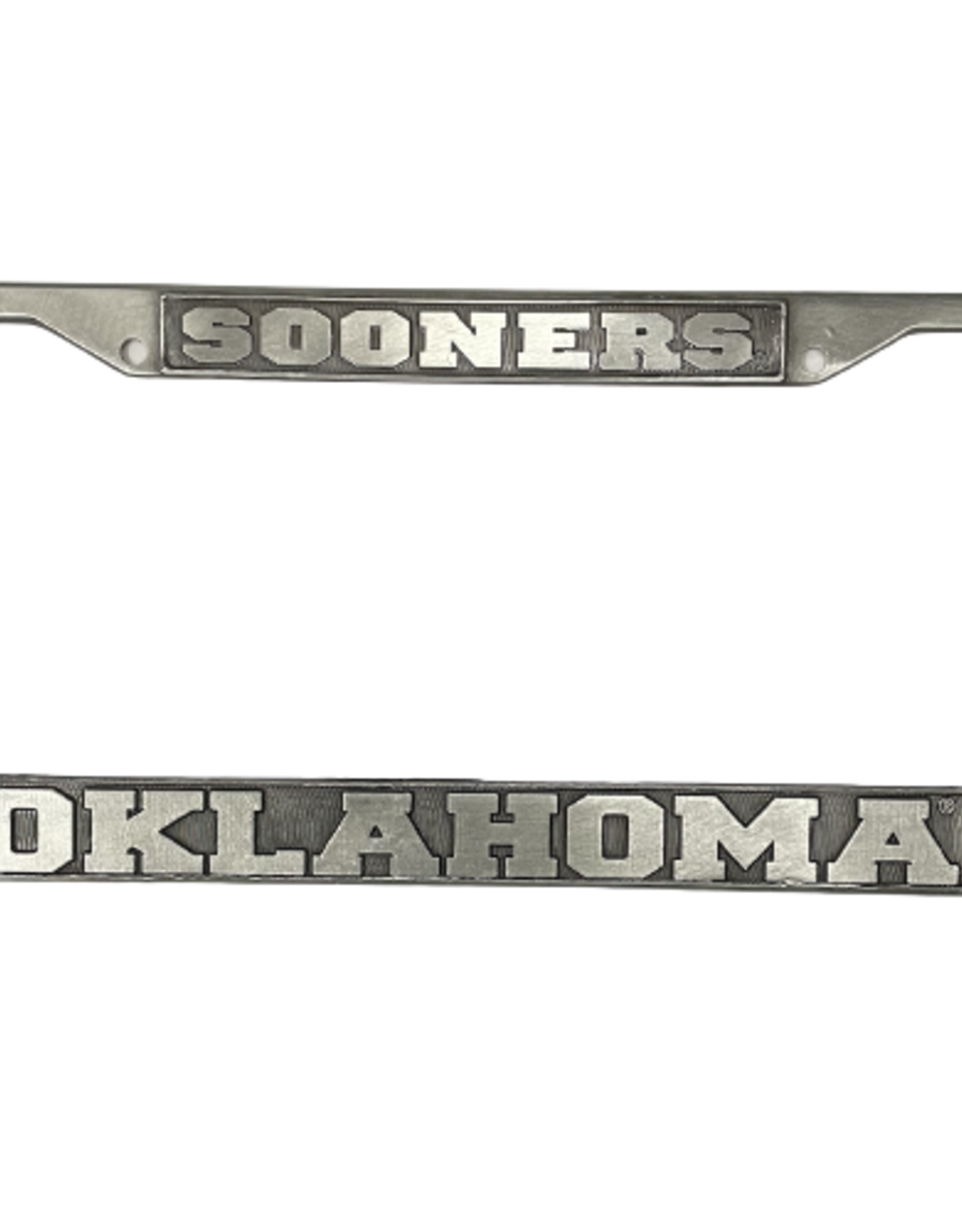 Jardine Sooners Oklahoma Antique Pewter License Frame