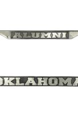 Jardine Alumni Oklahoma Antique Pewter License Frame