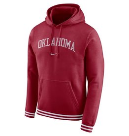 Nike Oklahoma Sooners Mens Crimson Club Fleece Football Long Sleeve Hoodie