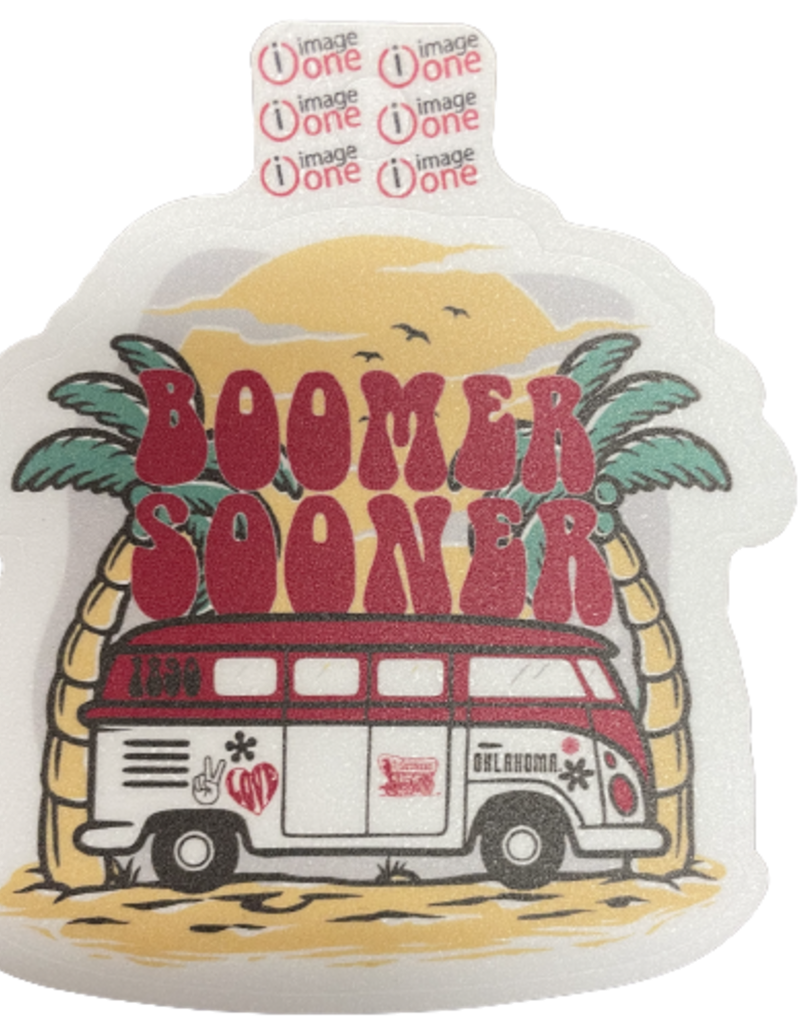 Image One Boomer Sooner VW Van Sticker 3.5" x 3.5"