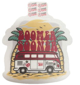 Image One Boomer Sooner VW Van Sticker 3.5" x 3.5"