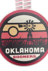 Image One Oklahoma Sooners Wheatfield Sticker 3 3/8"