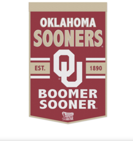WinCraft Oklahoma Sooners Boomer Sooner Large Wool Banner 24"x38"