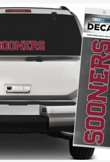 Color Shock Sooners Crimson with White Outline Auto Decal 2.75"x14.25"