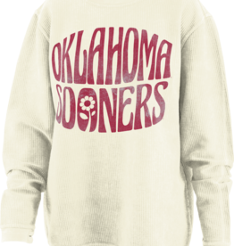 Pressbox Women's Oklahoma Sooners Goldie Oversized Corded Top