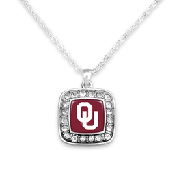 FTH x FTH OU Sooners Square Crystal Necklace