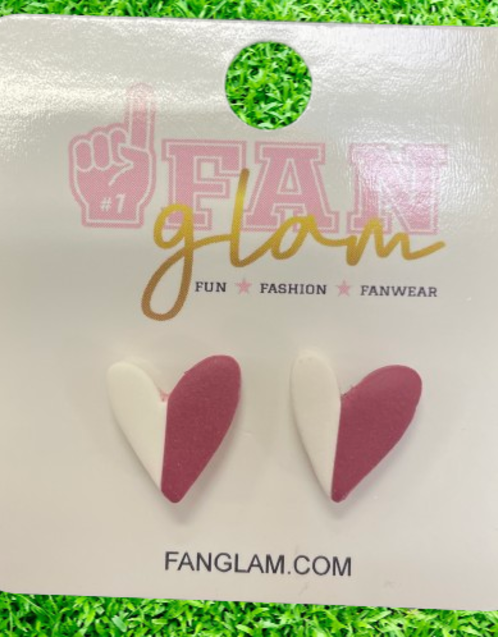 Fan Glam Fan Glam Clay Heart Studs