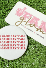 Fan Glam Game Day Y'all Button 2.25"