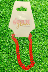 Fan Glam Fan Glam Chain Link Crimson Accent Bracelet