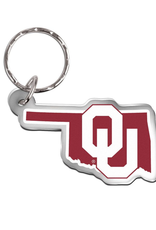 WinCraft State Shape OU Freeform Keychain