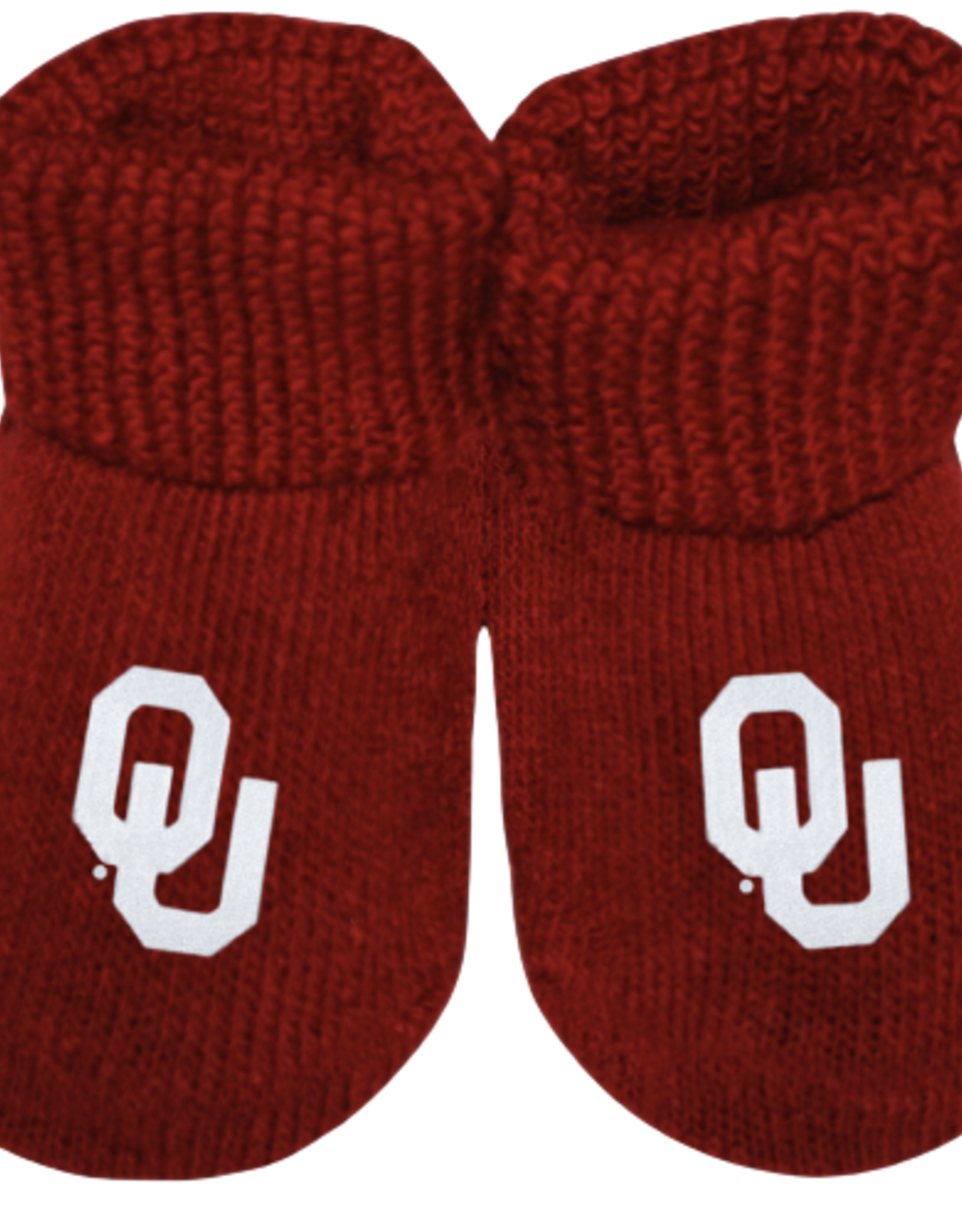 Creative Knitwear Newborn OU Crimson Booties in Gift Box