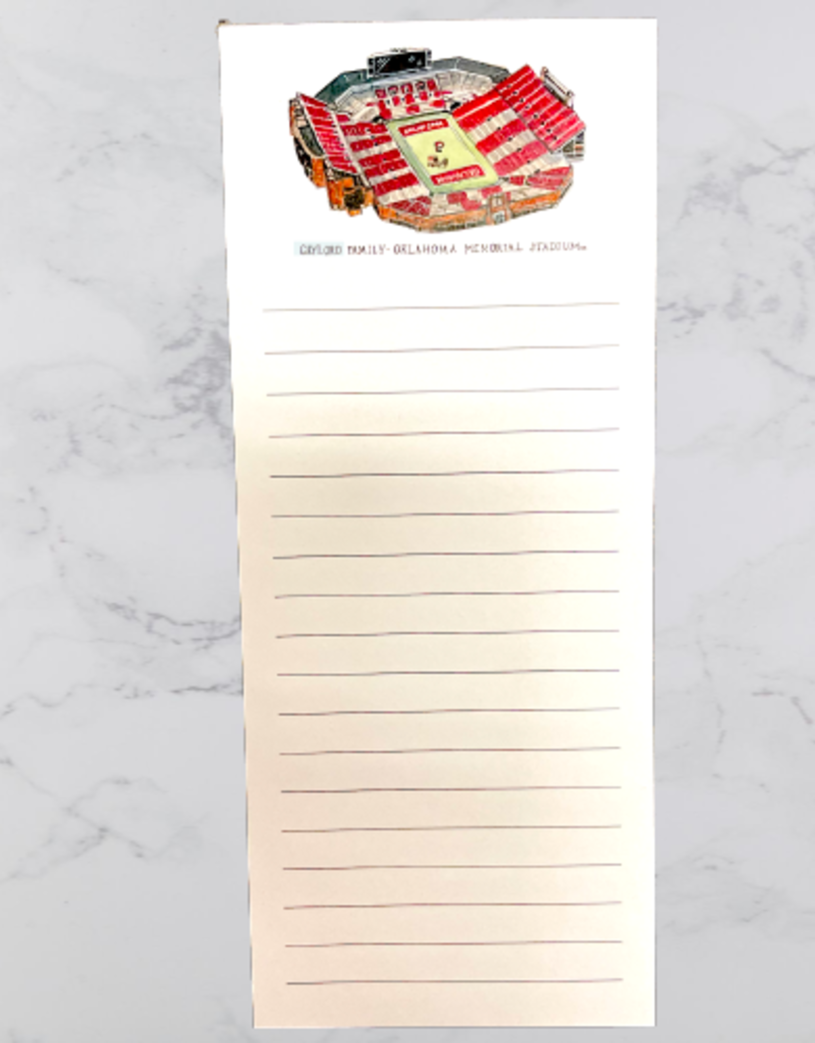 Valiant Gifts OU Stadium Notepad 3.5"x8.5"