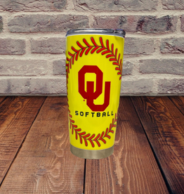 OKLAHOMA SOONERS MUG TUMBLER SS WATER BOTTLE RED SOFTBALL (36oz) - My  Gameday Store