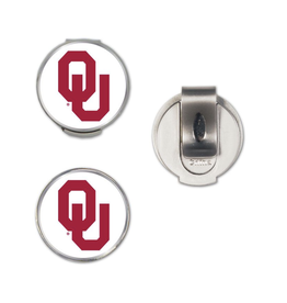 WinCraft OU Golfer's Hat Clip & Ball Marker Set