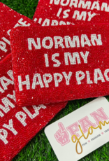 Fan Glam Norman Is My Happy Place Beaded Coin Purse