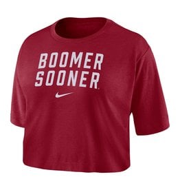 Nike Women's Nike Crimson Boomer Sooner DriFit Crop Tee