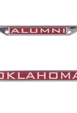 Laser Magic Alumni/Oklahoma Mirrored Silver/Crimson License Frame
