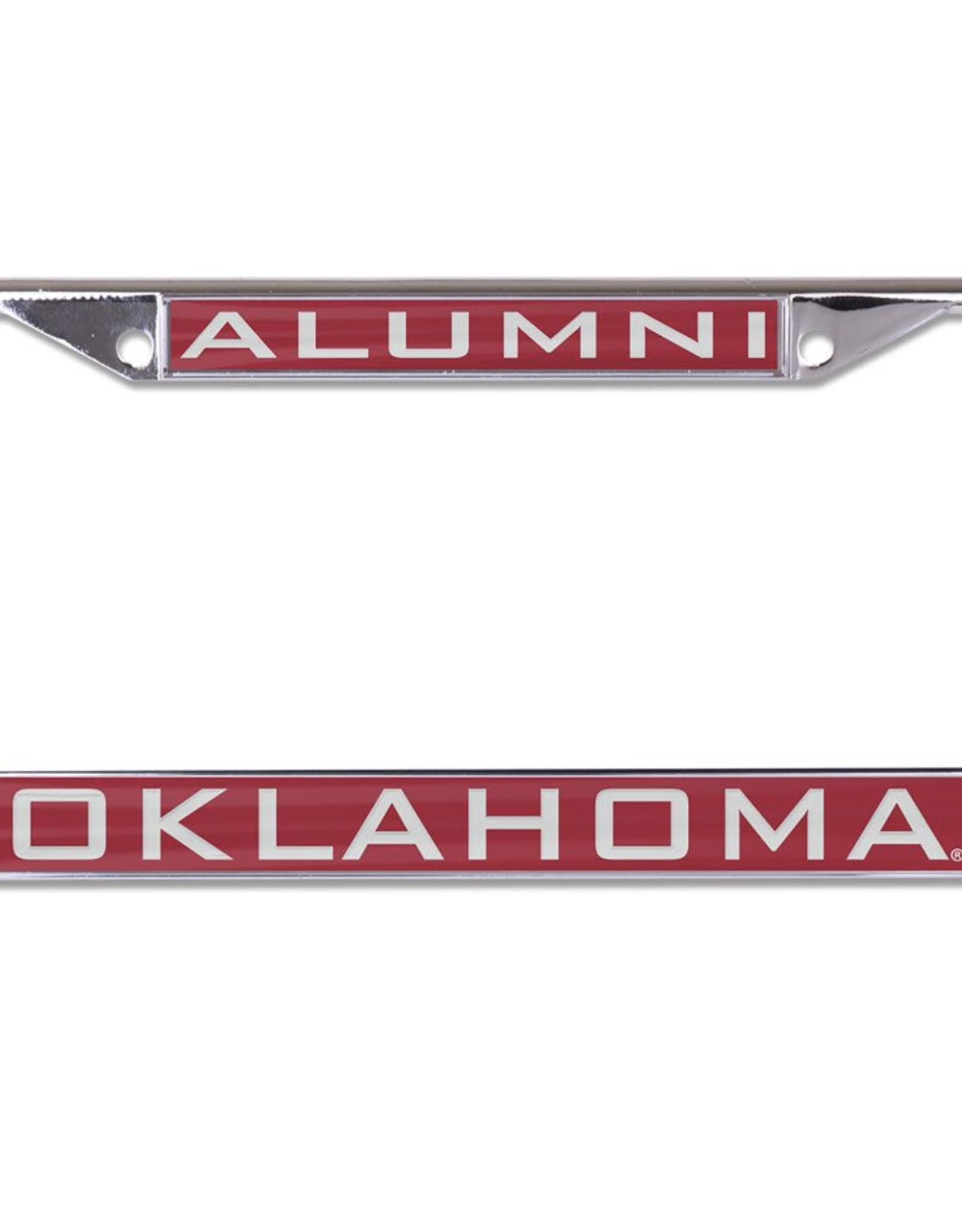 Laser Magic Alumni/Oklahoma Mirrored Silver/Crimson License Frame