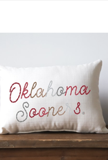 Little Birdie Little Birdie Oklahoma Sooners Script Pillow