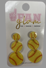 Fan Glam Fan Glam 3 Tier Softball Dangles