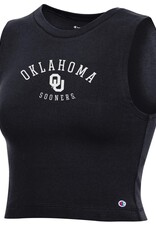 Champion Women's Champion Oklahoma Sooners Black Crop Tank Top