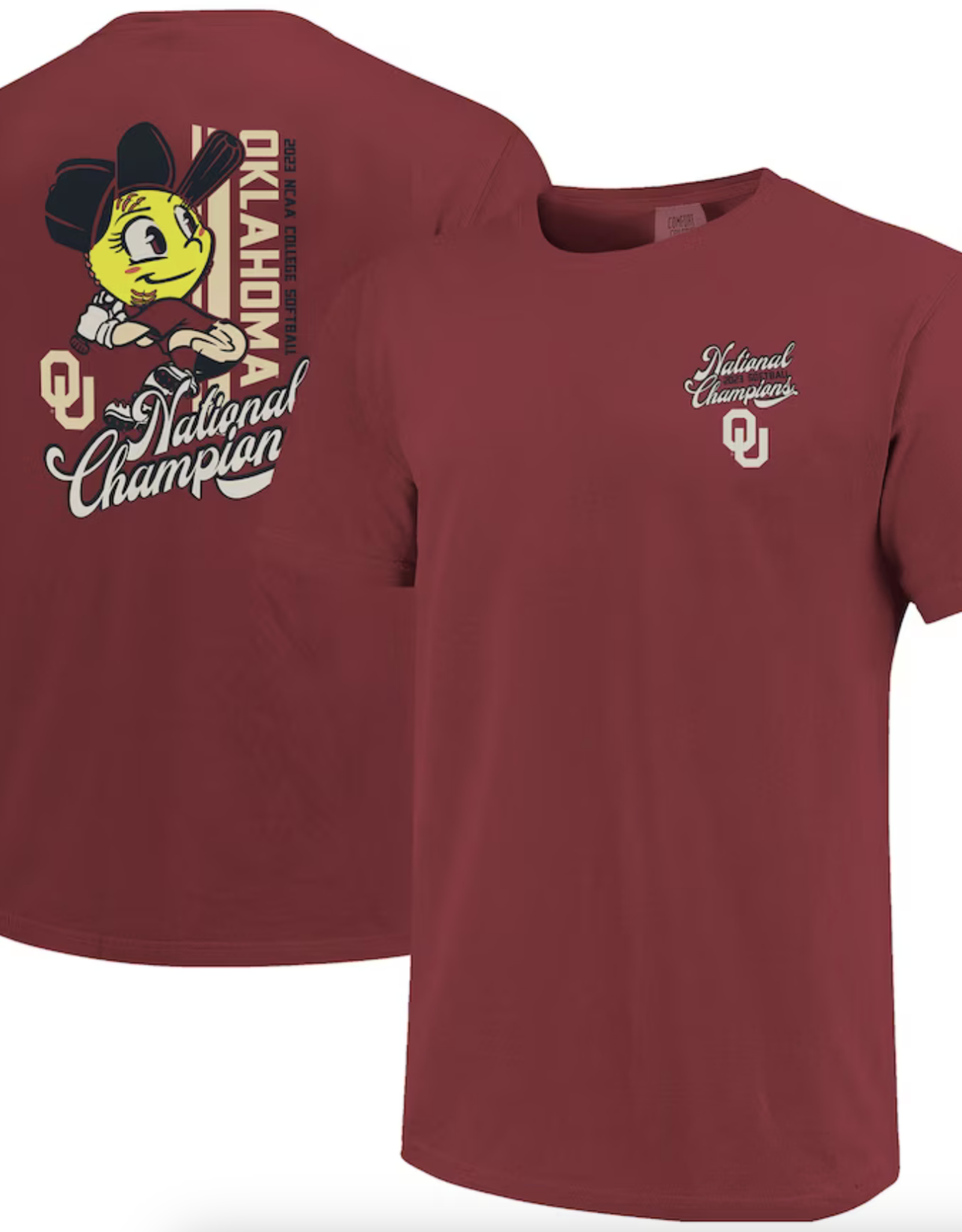 2023 OU Softball National Champions Comfort Colors Tee Balfour of Norman