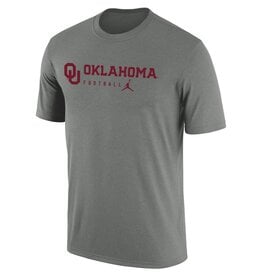 Jordan Men's Jordan Gray OU Oklahoma Football Team Issue Legend Tee