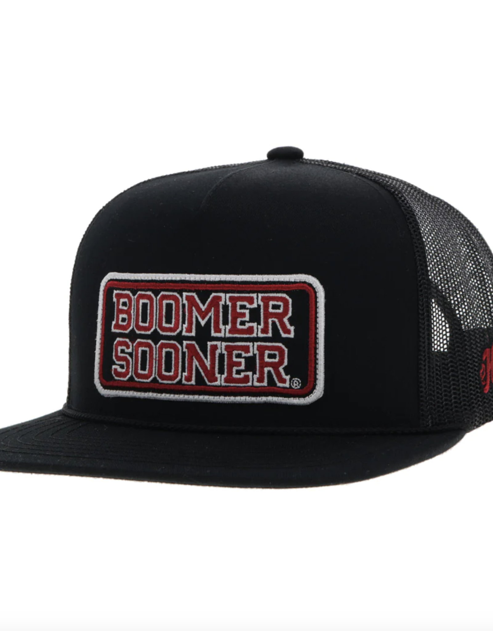 Hooey Boomer Sooner Patch Black Trucker Hooey Hat