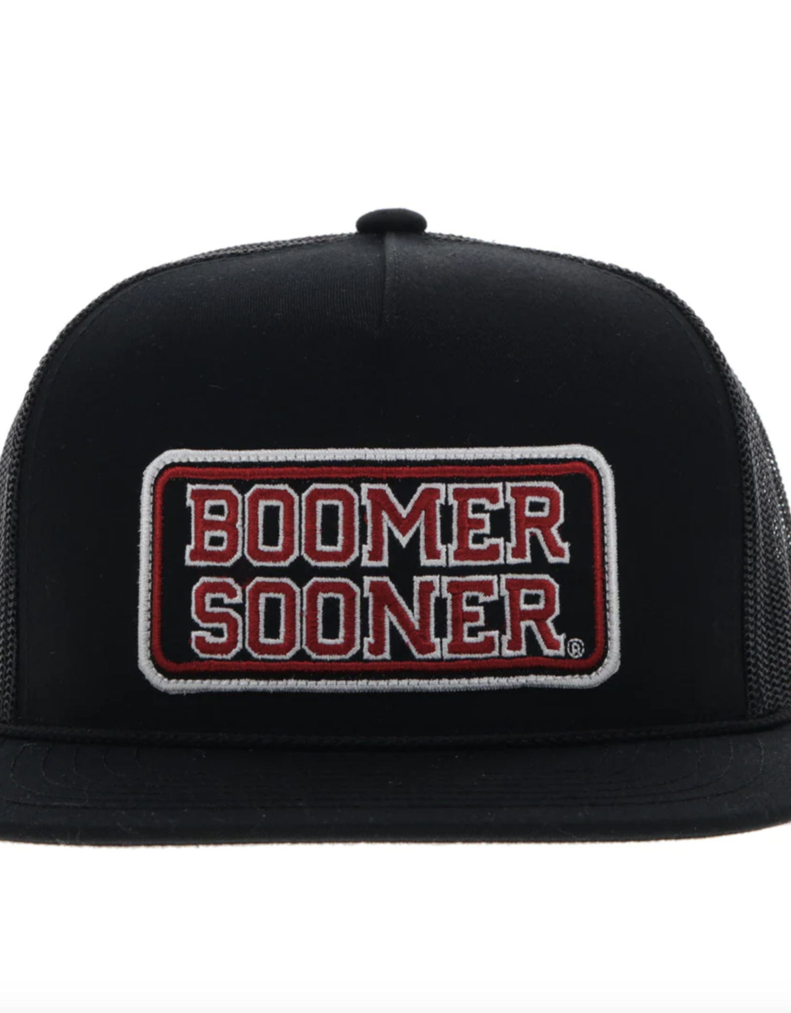 Hooey Boomer Sooner Patch Black Trucker Hooey Hat